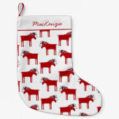 Funny Moose Custom Name Kleine Kerstsok (Voorkant)