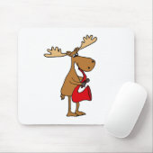 Funny Moose die Red Saxophone speelt Muismat (Met muis)