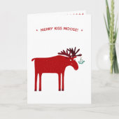 Funny Moose Feestdagen Kaart (Voorkant)