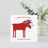 Funny Moose Feestdagenkaart (Staand voorkant)