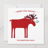 Funny Moose Feestdagenkaart (Voorkant)