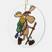 Funny Moose Hiker Keramisch Ornament (Links)