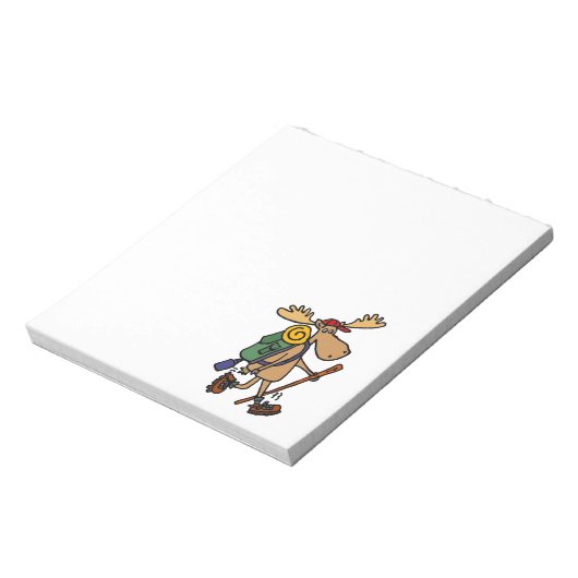 Funny Moose Hiker Notitieblok (Linkerzijde)