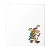 Funny Moose Hiker Notitieblok (Voorkant)