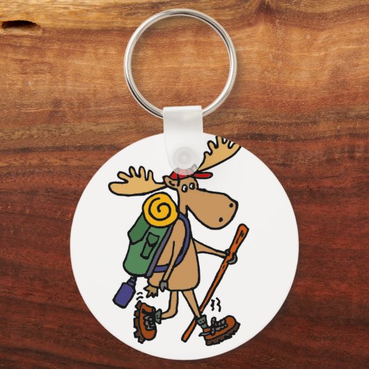 Funny Moose Hiker Sleutelhanger (Voorkant)