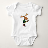 Funny Moose Holding Lacrosse Stick Romper (Voorkant)
