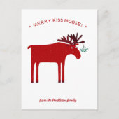 Funny Moose Holiday Briefkaart (Voorkant)