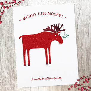Funny Moose Holiday Briefkaart