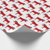 Funny Moose Holiday Cadeaupapier (Hoek)