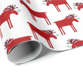 Funny Moose Holiday Cadeaupapier (Rol Hoek)