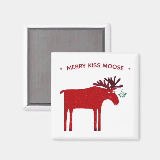Funny Moose Holiday Magneet (Voorkant / Achterkant)