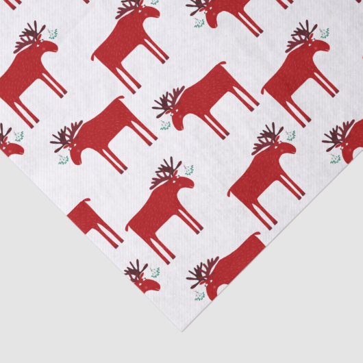 Funny Moose Holiday Tissuepapier (Detail)