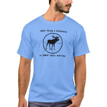 Funny Moose Hunting - Mannen Basic T-shirt