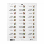 Funny Moose in Flower Garden Art Abstract Etiket (Full Sheet)