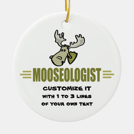 Funny Moose Keramisch Ornament (Voorkant)