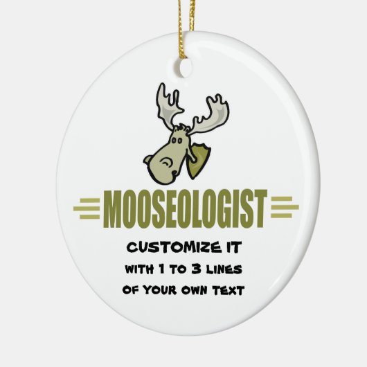 Funny Moose Keramisch Ornament (Links)