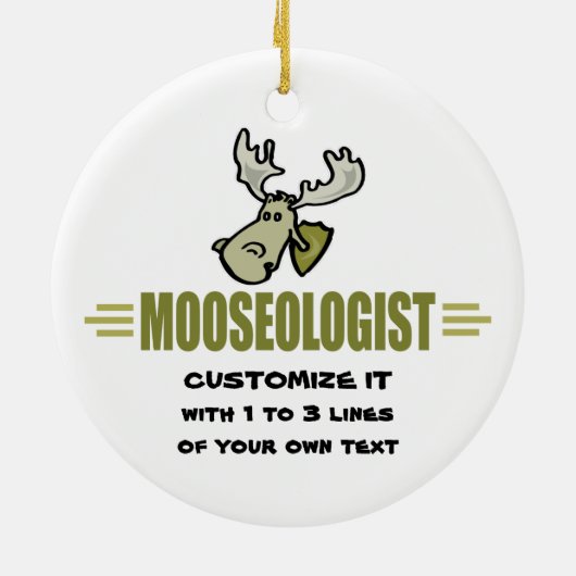Funny Moose Keramisch Ornament (Achterkant)