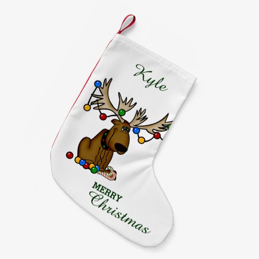 Funny Moose Kleine Kerstsok (Voorkant (Hangend))