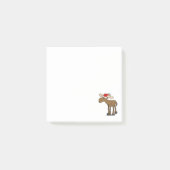 Funny Moose met Santa Hat-kerstCartoon Post-it® Notes (Voorkant)