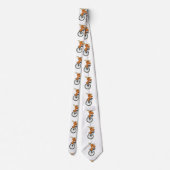 Funny Moose op monocycle | achtergrondkleur kiezen Stropdas (Achterkant)