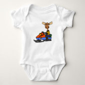 Funny Moose Snowmobiling Romper (Voorkant)