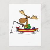 Funny Moose Vist Cartoon Briefkaart (Voorkant)
