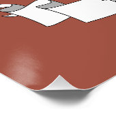 Funny Moose Wedding Cartoon Perfect Poster (Hoek)