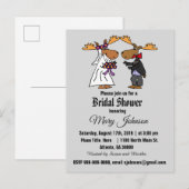 Funny Moose Wedding Cartoon Uitnodiging Briefkaart (Voorkant / Achterkant)