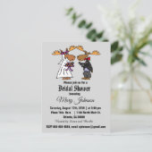 Funny Moose Wedding Cartoon Uitnodiging Briefkaart (Staand voorkant)