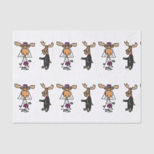 Funny Moose Wedding Tissue Paper Tissuepapier