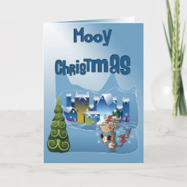 Funny Mooy kerstKoe Kaart