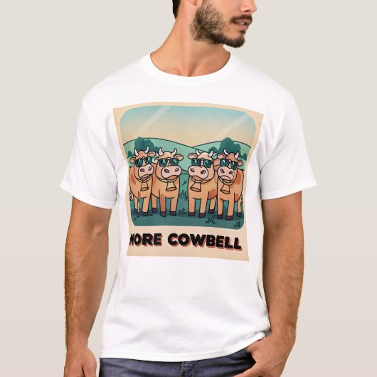 Funny more cowbell t-shirt (Voorkant)