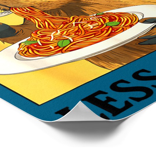 Funny More Spaghetti Less Upsetti Capybara Poster (Hoek)