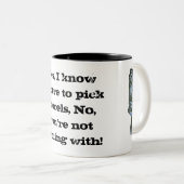 Funny morel hunter's koffiebeker tweekleurige koffiemok (Voorkant rechts)