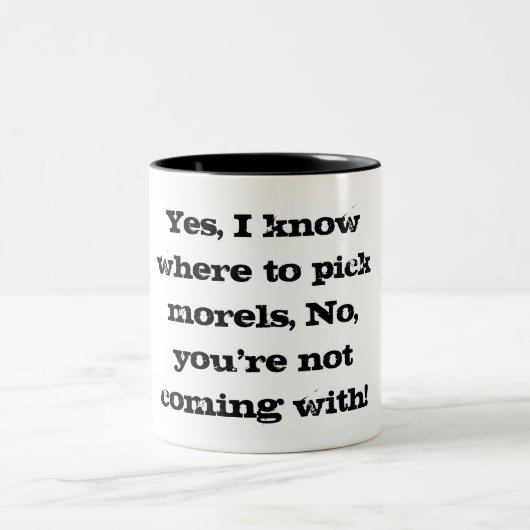 Funny morel hunter's koffiebeker tweekleurige koffiemok (Center)