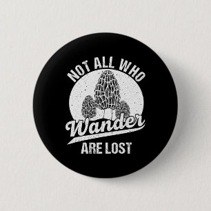 Funny Morel Mushroom Gift Foraging Mushroom Huntin Ronde Button 5,7 Cm
