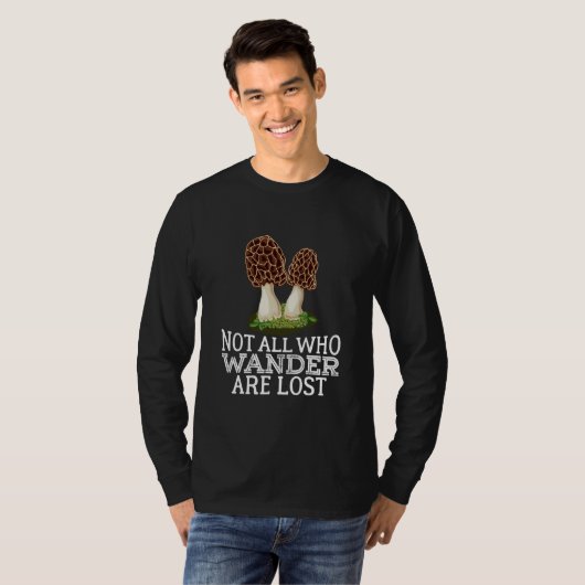 Funny Morel Mushroom Gift Foraging Mushroom T-shirt (Voorkant volledig)