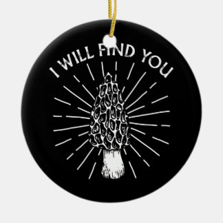 Funny Morel Mushroom jagen buitenshuis Summer Keramisch Ornament