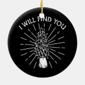 Funny Morel Mushroom jagen buitenshuis Summer Keramisch Ornament (Achterkant)
