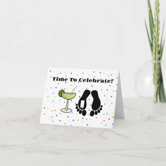 Funny Morgue Toes met Label Birthday Kaart (Voorkant)