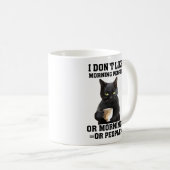 Funny Morning Cat Gezegde Koffiemok (Voorkant rechts)