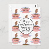 Funny Morning Coffee Briefkaart (Voorkant / Achterkant)