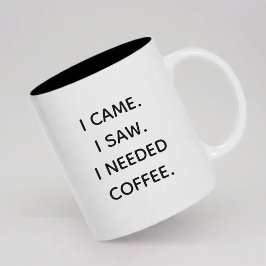 Funny Morning Coffee Mug Gift for Him or Her Tweekleurige Koffiemok