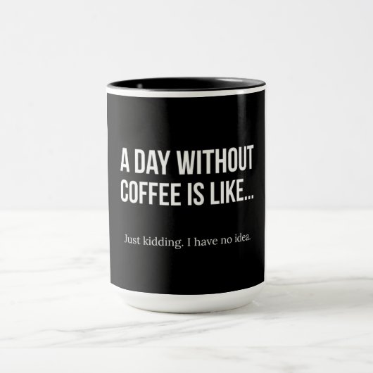 Funny Morning Coffee Quote | Levensduur zonder kof Mok (Midden)