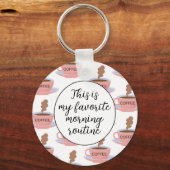 Funny Morning Coffee Sleutelhanger (Voorkant)