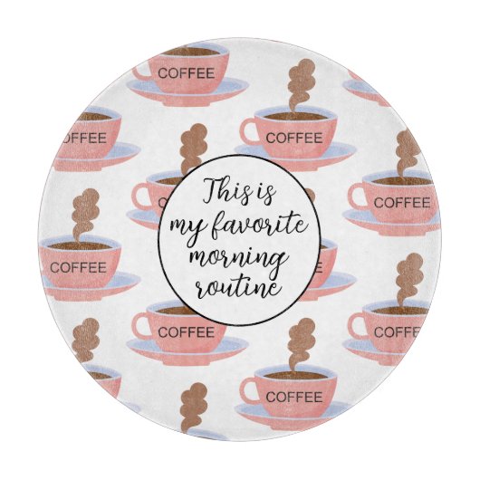 Funny Morning Coffee Snijplank (Voorkant)