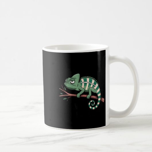 Funny Morning Person Coffee Lover Chameleon  Koffiemok (Rechts)