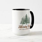 Funny Morning Wood Everything is Pine Mok (Voorkant rechts)