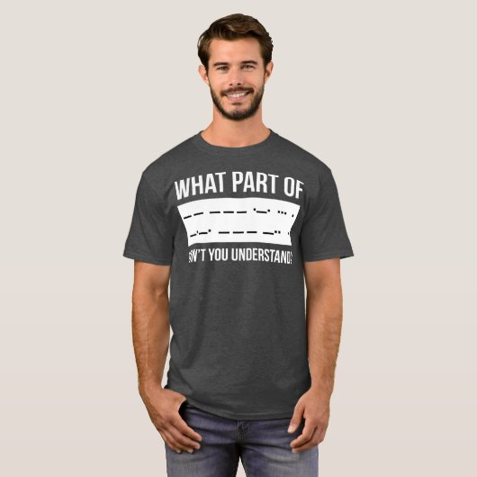Funny Morse Code Shortwave Ham Radio Gift T-shirt (Voorkant volledig)