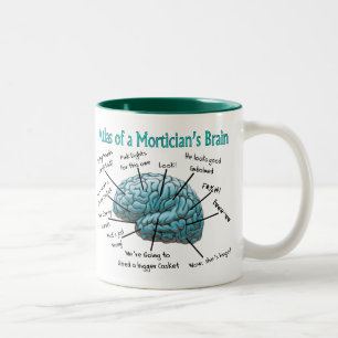 Funny Mortician Gifts Tweekleurige Koffiemok